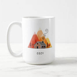 Taza De Café La acogedora cabaña en las montañas