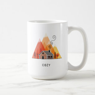 Taza De Café La acogedora cabaña en las montañas
