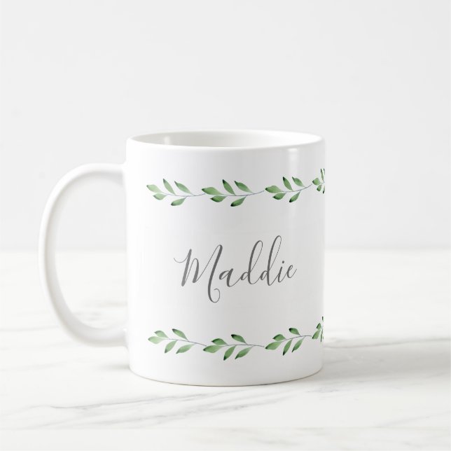 Taza De Café La acuarela verde deja a Garland (Izquierda)