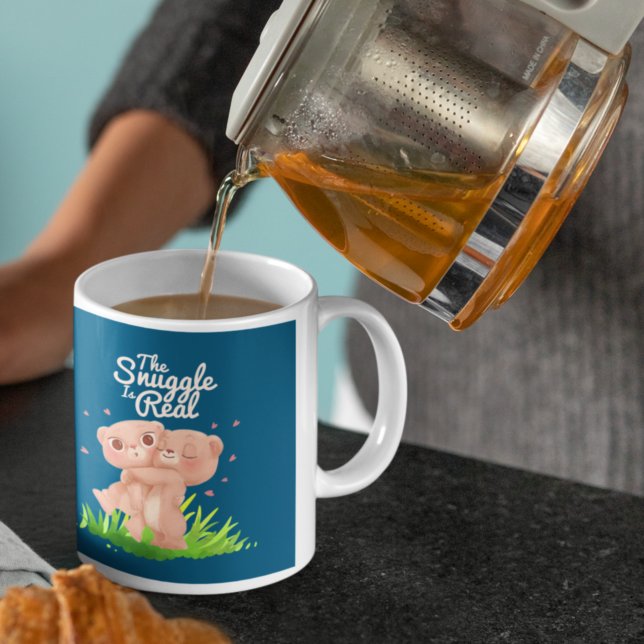 Taza De Café La acurrucarse es un abrazo de oso muy lindo (Subido por el creador)