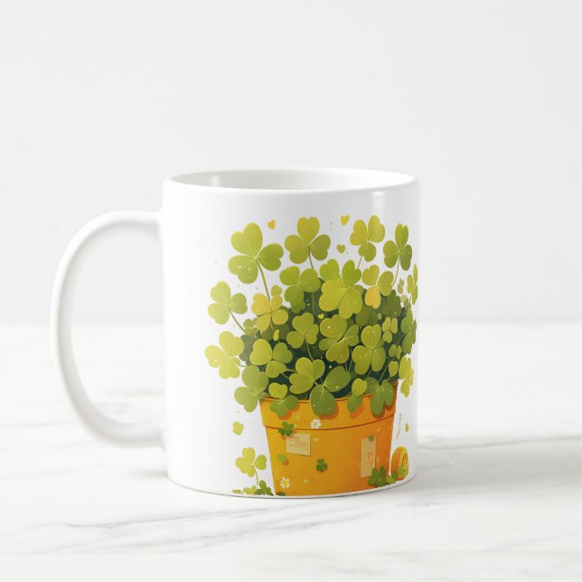 Taza De Café La afortunada olla de Clover (Izquierda)
