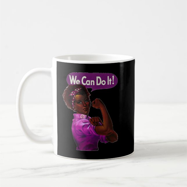 Taza De Café La afroamericana Rosie the Riveter Black History R (Izquierda)