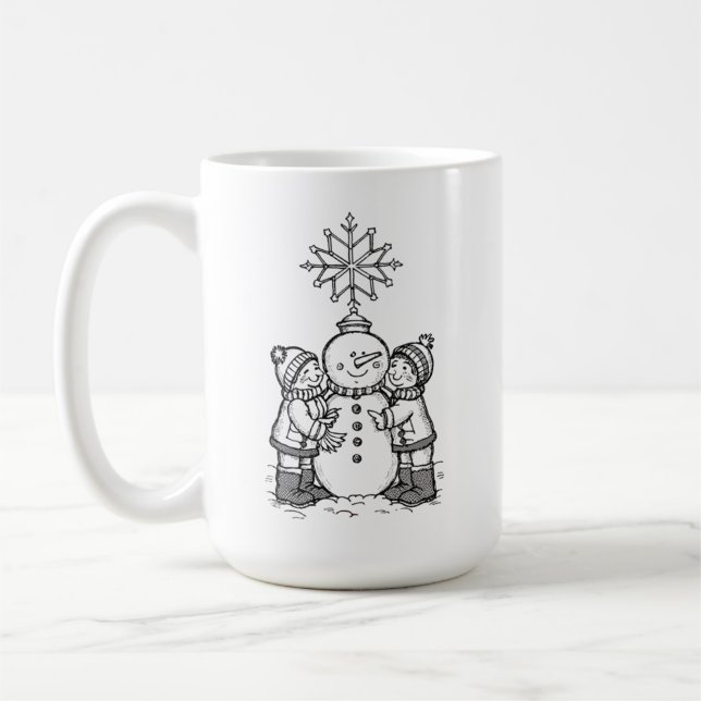 Taza De Café La alegría del hombre de nieve (Izquierda)