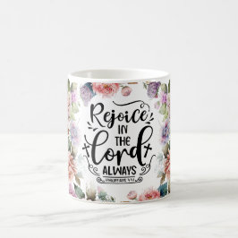 Taza De Café La alegría floral en el Señor siempre