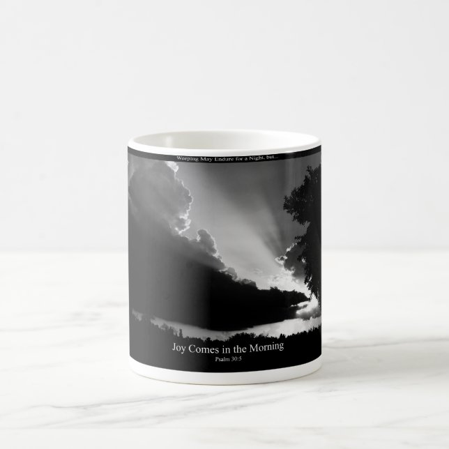 Taza De Café La alegría viene por la mañana (Centro)