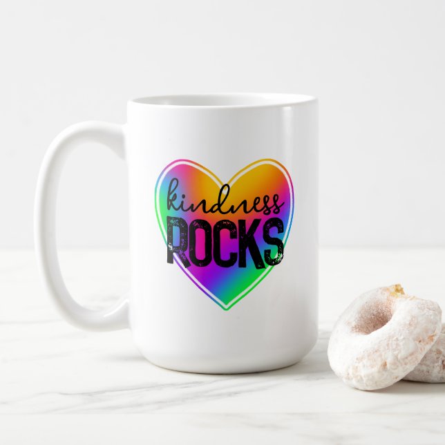 Taza De Café La amabilidad sacude el arcoiris (Con donut)