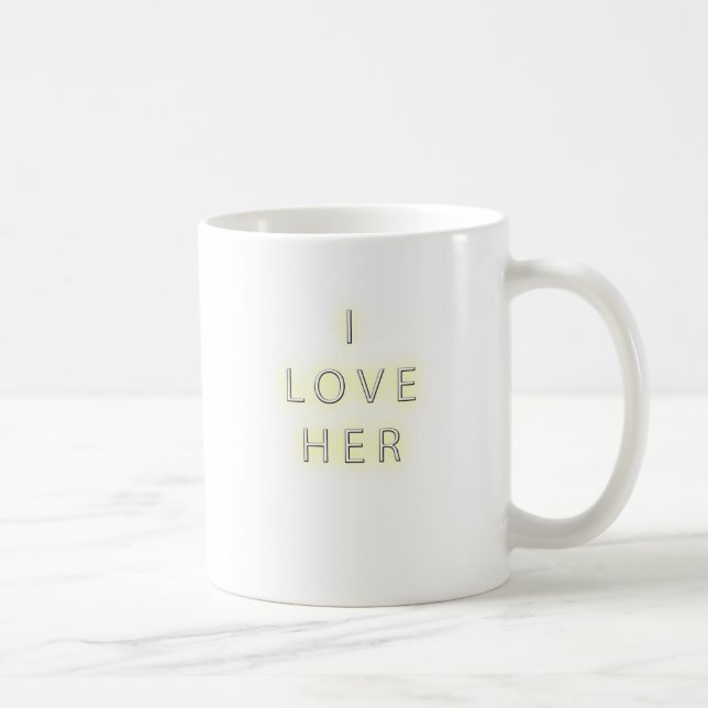 Taza De Café La amo (el negro) (Derecha)