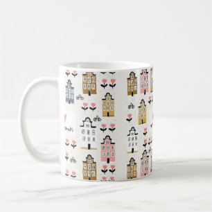 Taza De Café La arquitectura de la ciudad de Ámsterdam bici tu