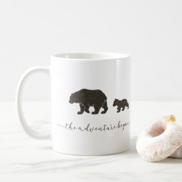 Taza De Café La aventura comienza con la mamá y el oso bebé