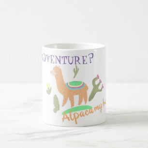 Taza De Café La aventura de los alpaca