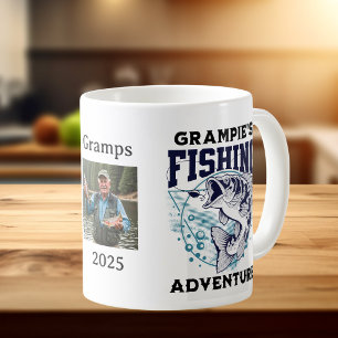 Taza De Café La aventura de pesca fotográfica de Grampie Person
