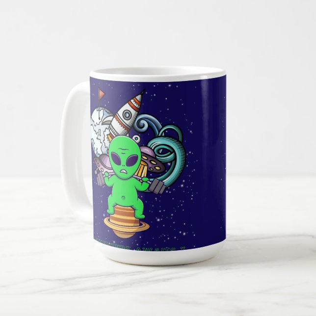 Taza De Café la aventura espera (Anverso izquierdo)