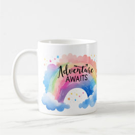 Taza De Café La aventura espera el arcoiris