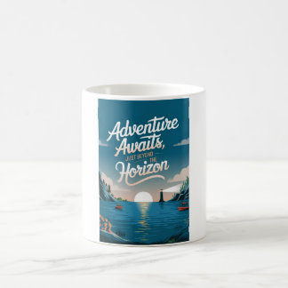 Taza De Café La aventura espera, justo más allá del horizonte
