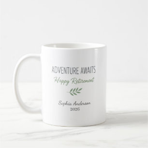 Taza De Café La aventura espera la jubilación personalizada