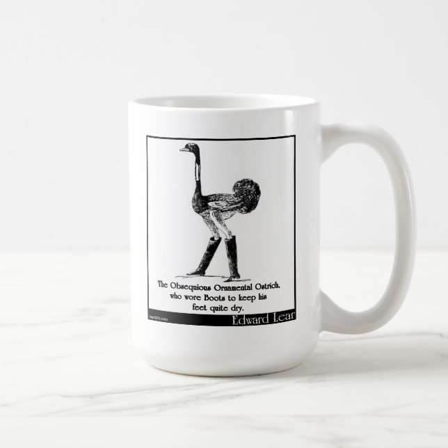 Taza De Café La avestruz ornamental obsequiosa (Derecha)