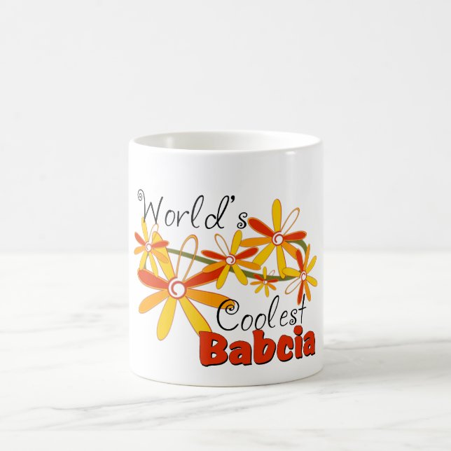 Taza De Café La Babcia más fría del mundo floral (Centro)