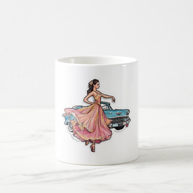 Taza De Café la bailarina y su coche (Centro)