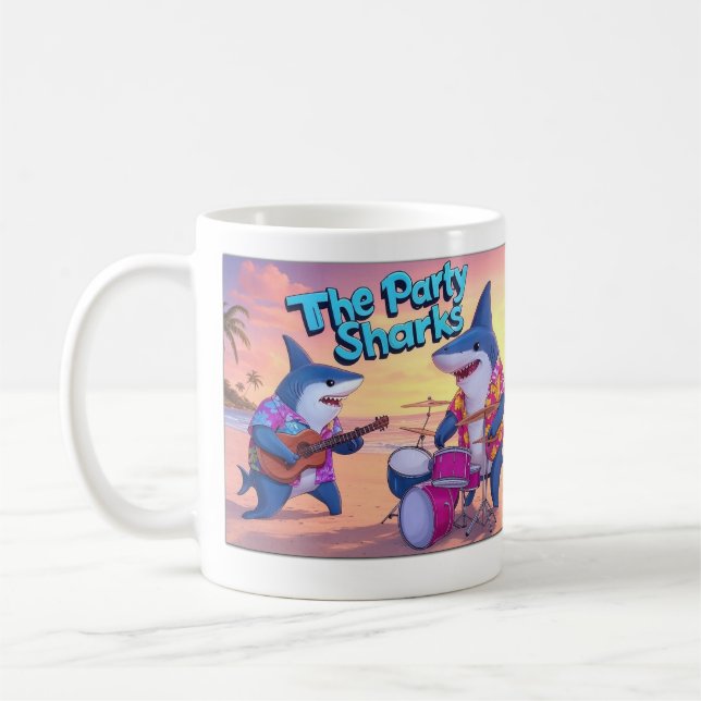Taza De Café La banda de tiburones Fiestas (Izquierda)