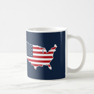 Taza De Café La bandera americana patriótica Estados Unidos