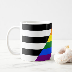 Taza De Café La bandera de aliado heterosexual de SlipperyJoe c