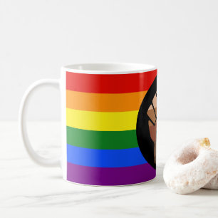 Taza De Café La bandera de color de gente queer de SlipperyJoe'