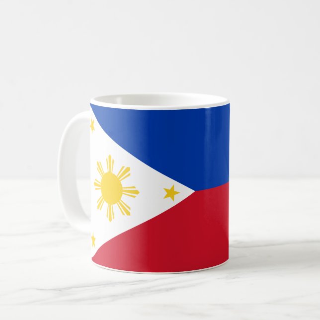 Taza De Café La bandera de Filipinas (Anverso izquierdo)