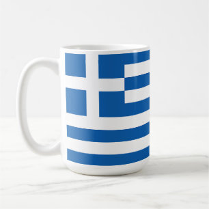 Taza De Café La bandera de Grecia 