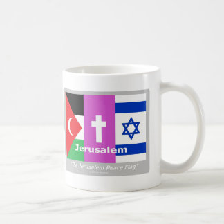 Taza De Café La bandera de la paz de Jerusalén
