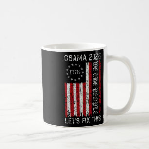Taza De Café La bandera de Obama vintage retro patriótico 2028 