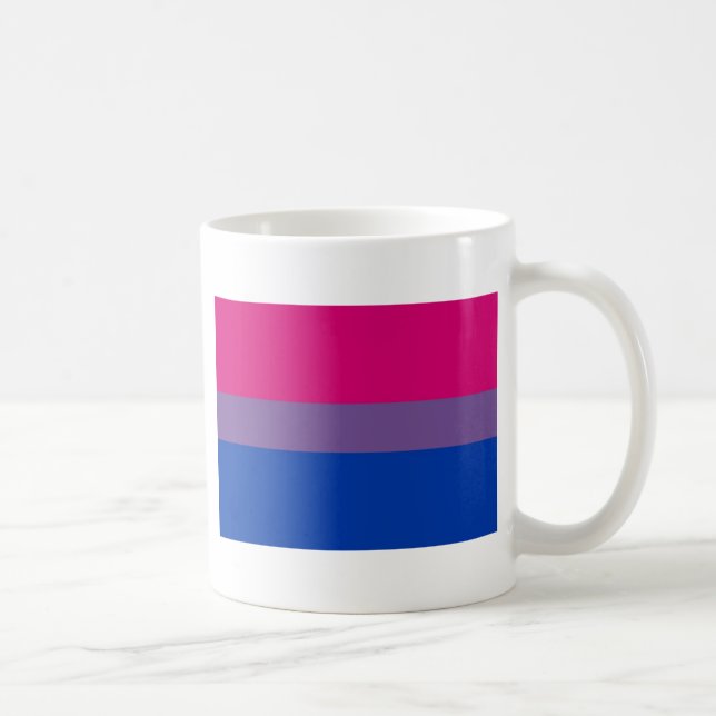 Taza De Café La bandera del BI vuela para el orgullo bisexual (Derecha)