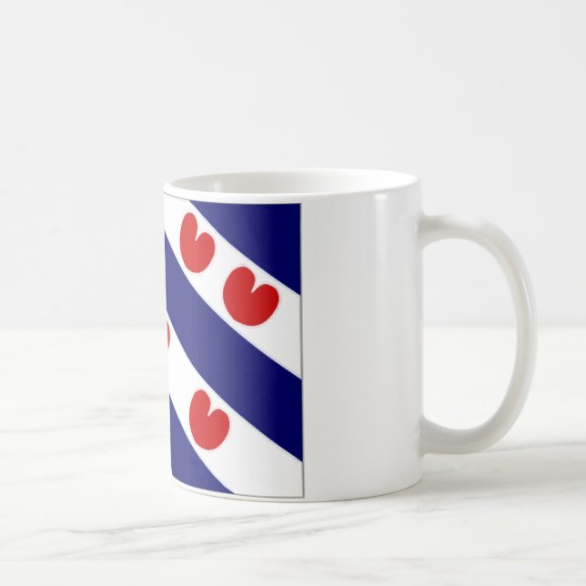 Taza De Café La bandera holandesa de Frisia (Derecha)