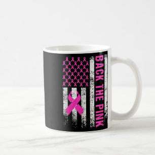 Taza De Café La bandera rosa para la toma de conciencia sobre e