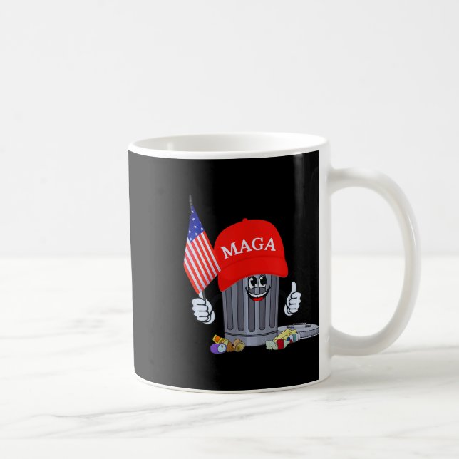 Taza De Café La basura de Trump divertida puede caricaturizar a (Derecha)