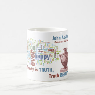 Taza De Café La belleza es oda de John Keats de la verdad en