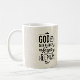 Taza De Café La Biblia Cristiana Verse Dios es nuestro Refugio