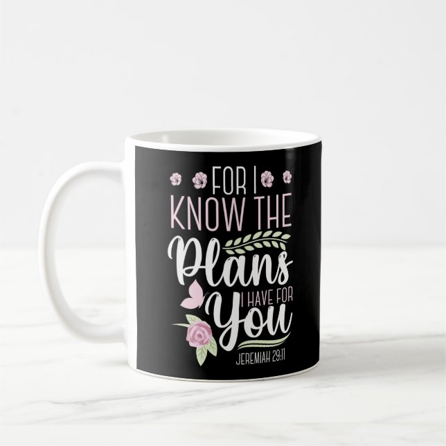 Taza De Café La Biblia Cristiana Verse Jeremiah 29:11 (Izquierda)