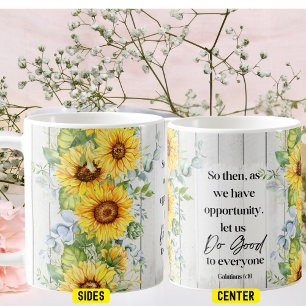 Taza De Café La Biblia del Sunflower Verse Coffee Mug