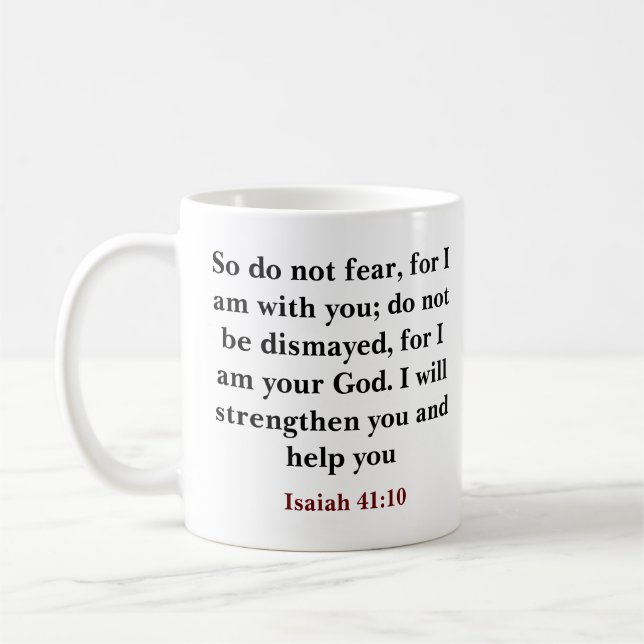 Taza De Café La Biblia personalizado Verse yo soy tu Dios (Izquierda)