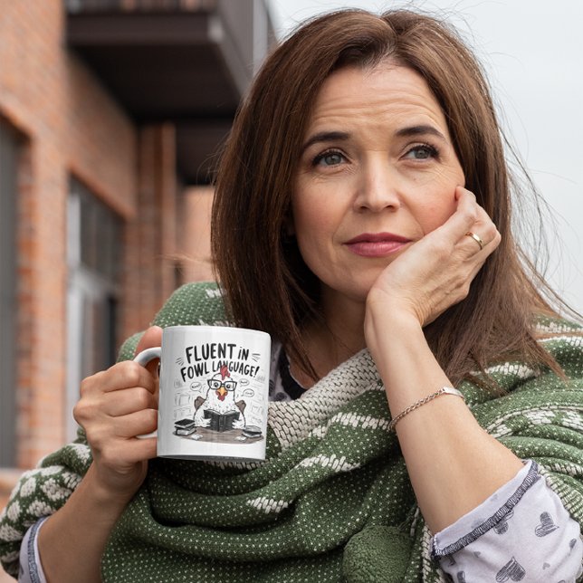 Taza De Café La biblioteca Bookish Hens, que fluye en el lengua (Subido por el creador)