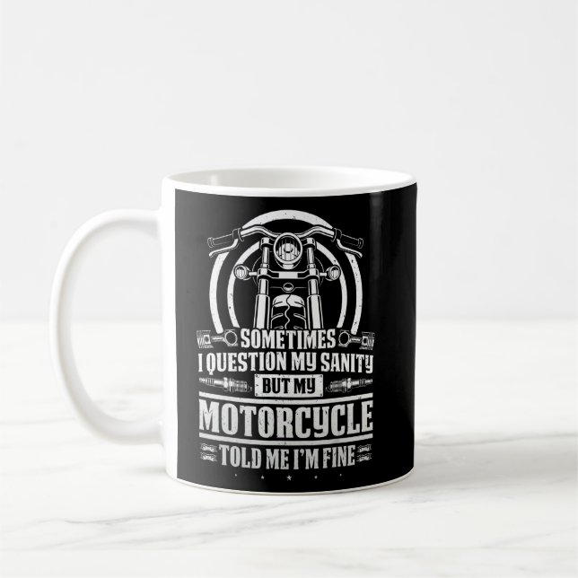 Taza De Café La Bicicleta Clásica Cuestionan Mi Sanidad Pero Mi (Izquierda)