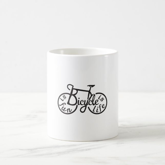 Taza De Café La bicicleta es divertida, la bicicleta es vida (Centro)