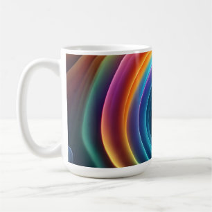 Taza De Café La brillante y brillante cascada arcoiris