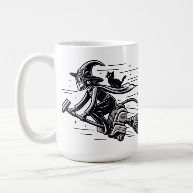 Taza De Café ¡La bruja se escapa de Halloween terriblemente ráp (Izquierda)