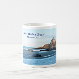Taza De Café La buena playa del puerto en Gloucester, MAMÁES