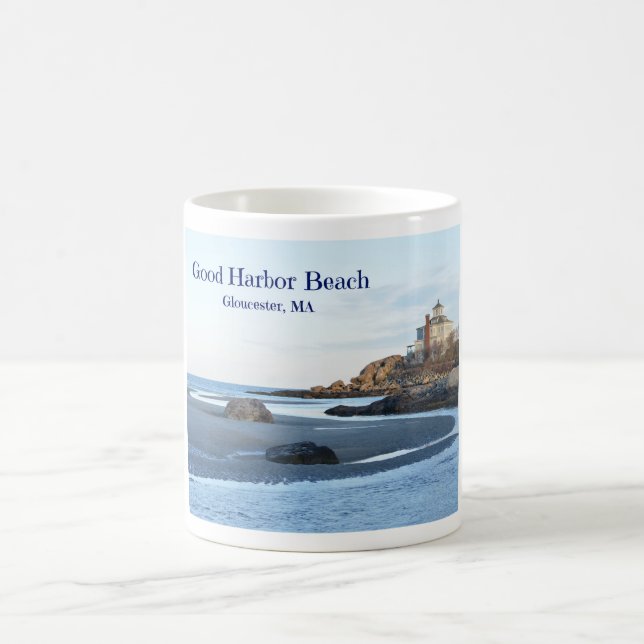 Taza De Café La buena playa del puerto en Gloucester, MAMÁES (Centro)