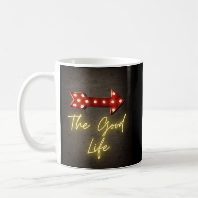 Taza De Café La buena vida Neon Arrow (Izquierda)