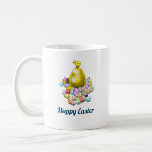 Taza De Café La búsqueda de huevos del pollito de Pascua