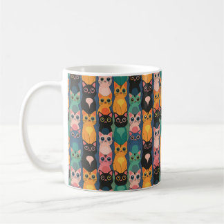Taza de café La cabalgata del gatito de ojos grand