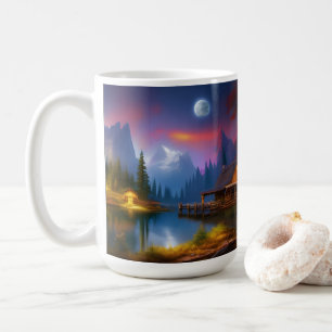 Taza De Café La cabaña en la cala en la luna